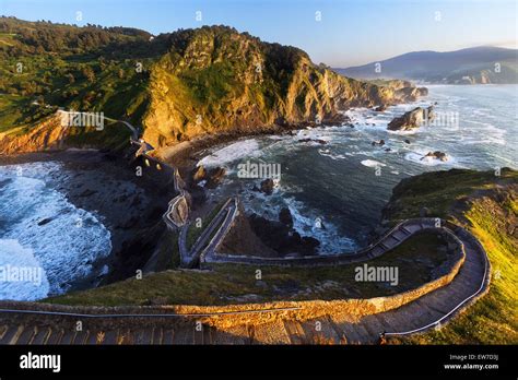 Stairs in San juan de Gaztelugatxe. Basque Country Stock Photo ...