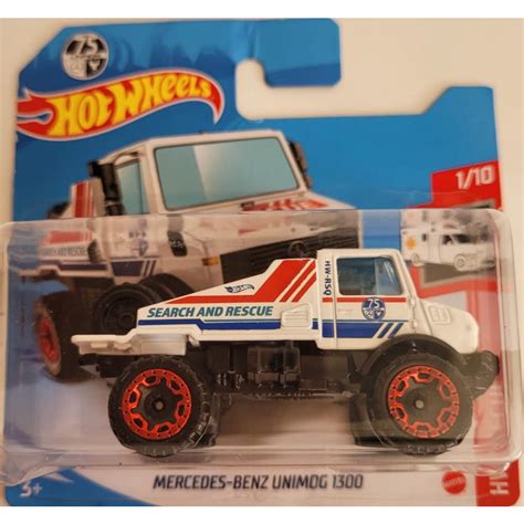 Caminhão Mercedes Benz Unimog Resgate Hot Wheels coleção miniatura carrinho de ferro