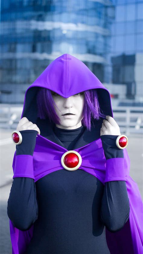 Titans Raven Cloak Costume Raven Cosplay Purple Superhero Costume Raven Oufit Cosplay Cape