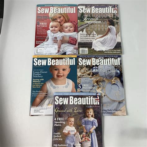 Lot Of 5 Sew Beautiful Magazines With Martha Pullen 2002 2008 EBay