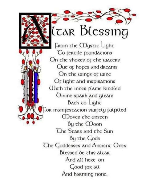 Altar Blessing With Images Book Of Shadows