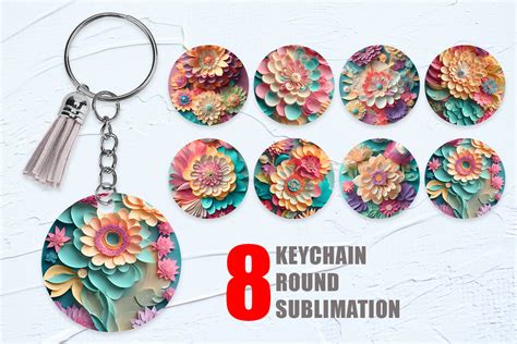 D Flower Quilling Art Keychain Graphic By Artnoy Creative Fabrica