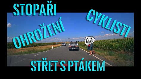 Střet s ptákem cyklisti DashCam kompilace ze silnic YouTube