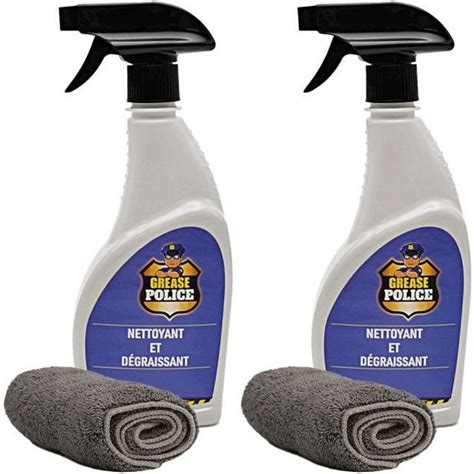 Grease Police 1L 2x500 ml Puissant Dégraissant et Nettoyant Multi