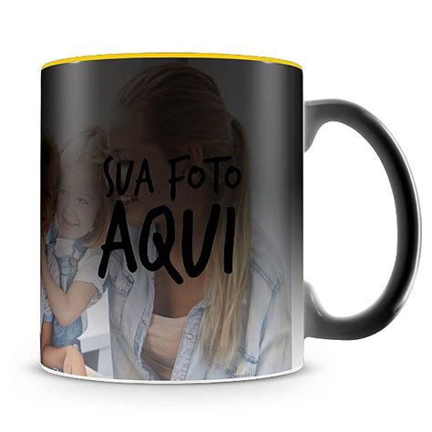 Caneca M Gica Personalizada Do Seu Jeito Interior Amarelo Caneca