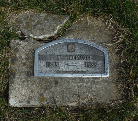 George W Talmadge 1849 1933 Find A Grave Memorial