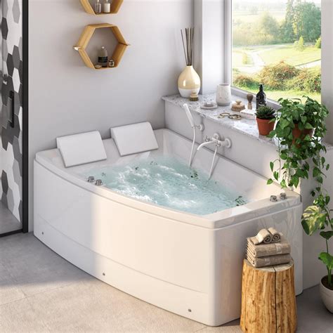 Baignoire balnéo avec tablier L 170x l 120 cm SPALINA Sangha droite