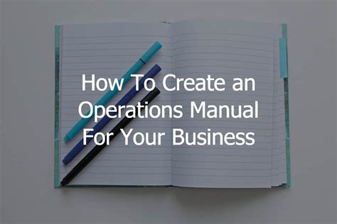 How To Create An Operations Manual For Your Business 3bug Media