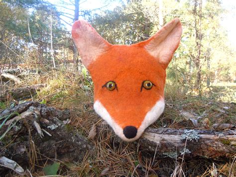 FOX HAT Fox felt hat Fox costume hat Fox mask Adult animal hat | Etsy