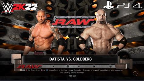 Wwe K Ps Batista Vs Goldberg Legend Difficulty Shortest Match