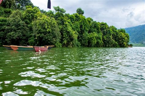 Premium Photo Boats At Phewa Fewa Lake In Pokhara Nepal