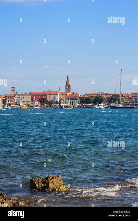 View Of Porec Skyline And Sea Istria Croatia Stock Photo Alamy