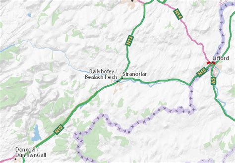 MICHELIN Ballybofey map - ViaMichelin