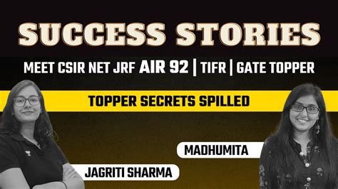 Jrf Air Tifr Gate Qualified Topper S Secrets To Success