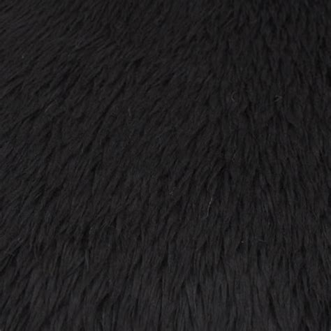 Black Short Pile Luxury Shag Faux Fur Fabric By The Yard For Etsy