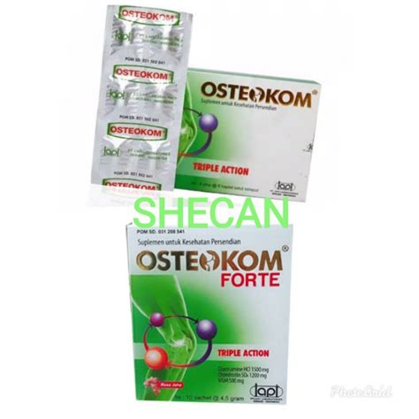 Jual Osteokom Tablet Kaplet Isi 30 Dan Osteokom Forte Isi 10 Sachet