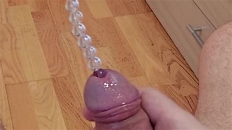 Urethral Beads String Insertion All The Way Cumshot Through Hollow