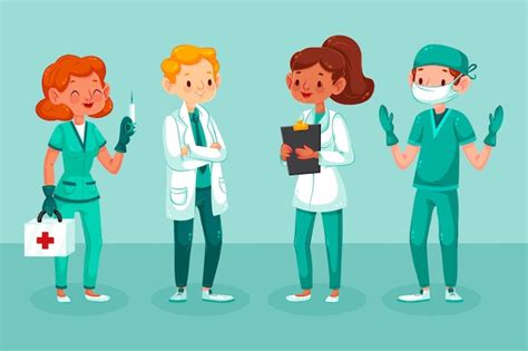 Equipo De Profesionales De La Salud Vector Gratis