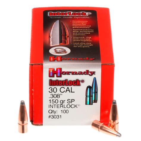 Murdoch S Hornady 30 Cal 308 150 Grain InterLock SP Bullets