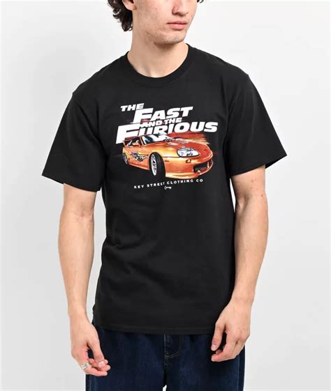 Key Street X Fast Furious Brian S Car Black T Shirt