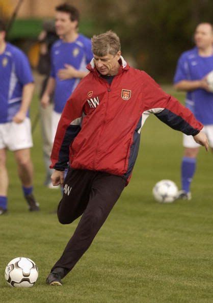 Arsenal Manager Arsene Wenger Uses The New Nike Geo Merlin Vapor Ball