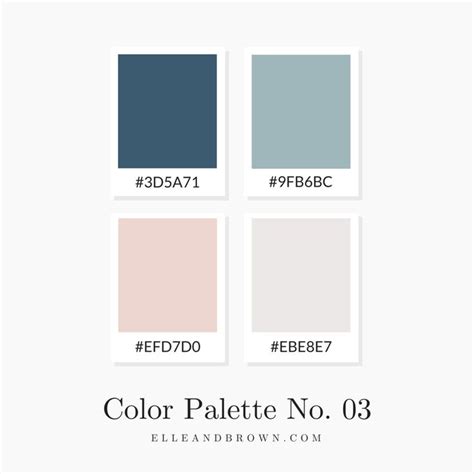 Soft Color Palette Slate Blue Dusty Blue And Blush Pink Cores Claras