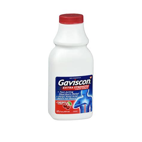 Gaviscon Gaviscon Liquid Antacid Extra Strength Cherry Flavor| Buy ...