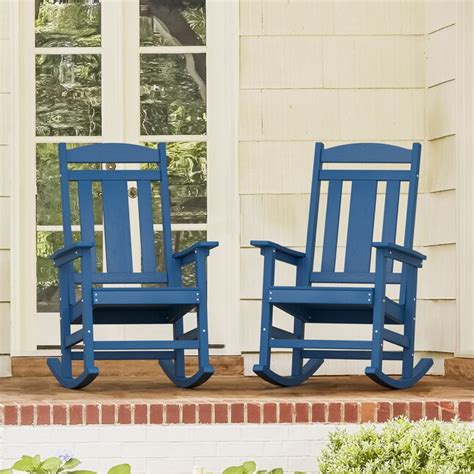 Lue Bona The Adirondack Set Of 2 Navy Blue Plastic Frame Stationary