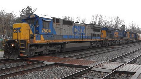 Csx Ge Dash Leading Mixed Freight Train Youtube