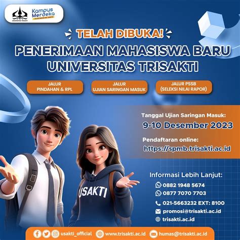 Penerimaan Mahasiswa Baru 2024 2025 Universitas Trisakti