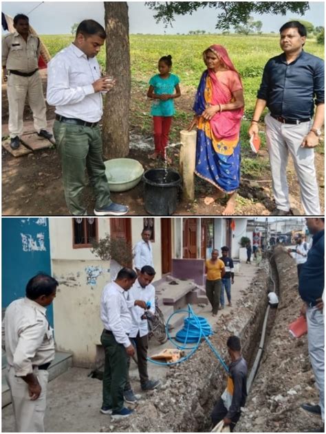 एसडीएम श्री चौहान ने किया भोपावर बड़ोदिया सुनेड़ी मिण्डा में जल जीवन मिशन कार्यों का निरीक्षण