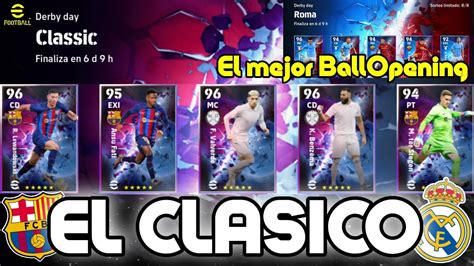 La mejor SUERTE pack opening efootball CLÁSICO REAL MADRID BARCELONA