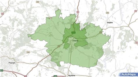 Gmina Gniezno powiat gnieźnieński województwo wielkopolskie na mapie
