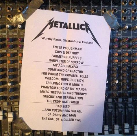 Metallica Setlist August 2024 - Lark Sharla