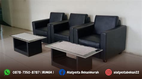 Menyewakan Sofa Hitam Dan Putih Set Meja Vip Kaca Jakarta