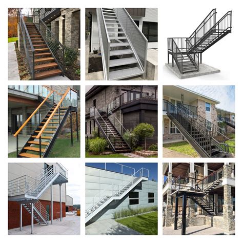 Prefabricated Exterior Stairs Galvanized External Outdoor Stairs Prefab