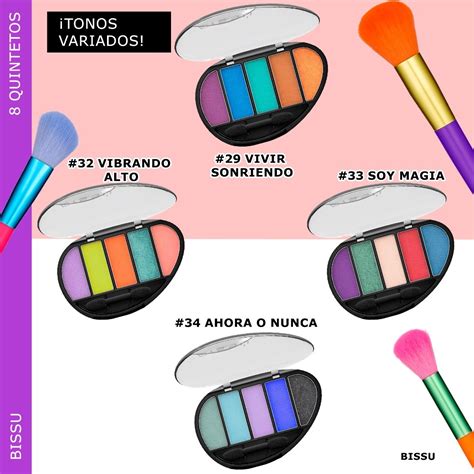 Kit Quintetos Sombras Biss Paletas Tonos Pastel Coloridos Env O Gratis