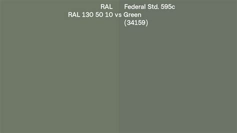 Ral Ral 130 50 10 Vs Federal Std 595c Green 34159 Side By Side