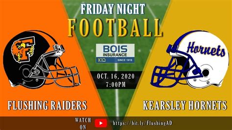 Flushing Raiders Vs Kearsley Hornets 10162020 Youtube