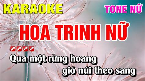 Karaoke Hoa Trinh Nữ Tone Nữ Nhạc Sống 2023 Nguyễn Linh YouTube