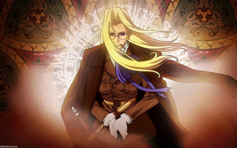 Man With Yellow Hair Anime Character Hellsing Sir Integra Fairbrook