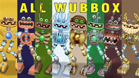 All Wubbox All Islands Sounds And Animations My Singing Monsters