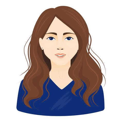 Portrait of a blue-eyed girl 16894491 Vector Art at Vecteezy