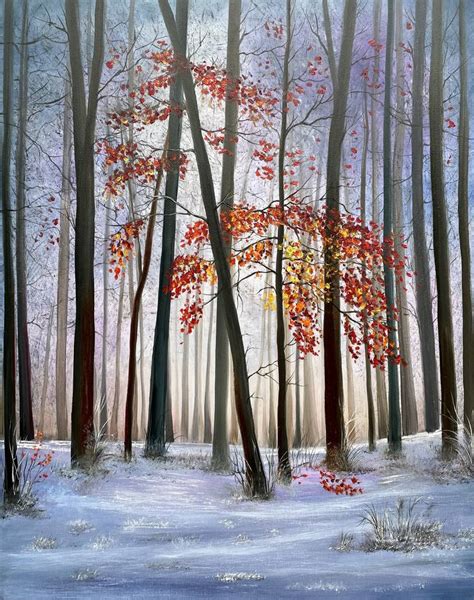 Magic forest - original oil painting Painting by Tanja Frost | Saatchi Art