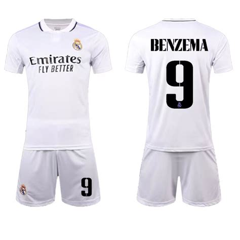 Echipament Sportiv Copii Real Madrid Benzema Tricou Fotbal Set