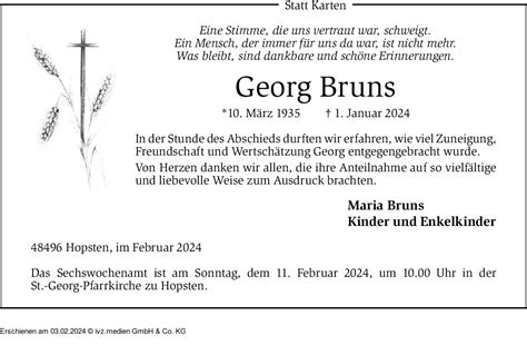 Ivz Trauer Georg Bruns