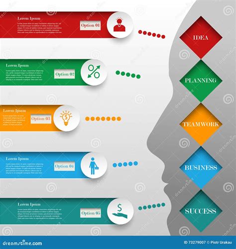 企业infographic模板 向量例证 插画 包括有 智力 个性 图形 想法 智能 抽象 选项 73279007