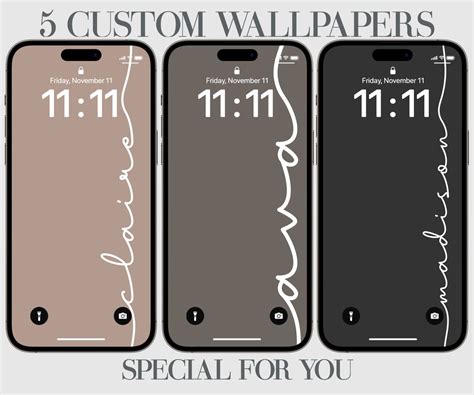 5 Iphone Wallpaper Personalization Custom Phone Background - Etsy