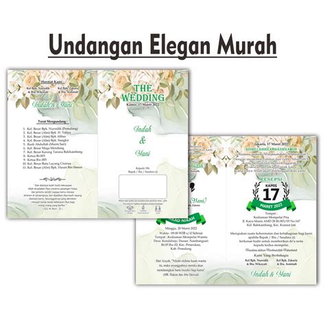 Jual Undangan Undangan Pernikahan Khitanan Model Elegan Minimalis