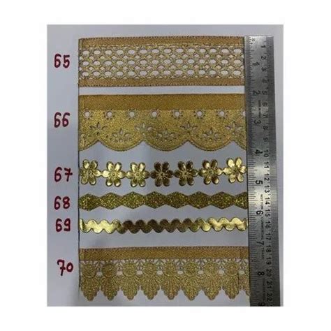 Single Sided Golden Inch Stylish Hand Cut Lace For Garments At Rs